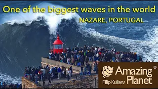 Surfing on the biggest waves in the world ! Nazere, Portugal: Amazing Planet (4K) 2023