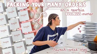 A day in a life of a small business owner (launch day, packing orders + learning it all!)
