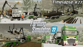 Testing MALWA EQUIPMENT in FOREST! 🌲🥶🌨️ Felling SPRUCES with @TheCamPeRYT! 🚜💨| [FS22] - Timelapse #27