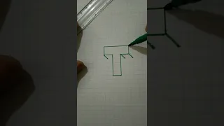 How to Draw 3D Letter T | Drawing 3D Letter | 3D Letter | #youtubeshorts