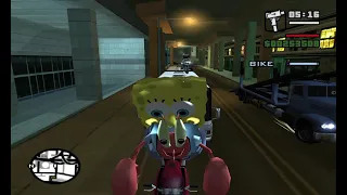 GTA San Andreas with Spongebob mods - Gameplay #2