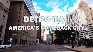 Detroit, Michigan - Driving Tour 4K