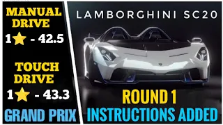 Asphalt 9 Lamborghini SC20 Grand Prix Round 1 Touch Drive 1 star Instruction Added Manual Light Hous