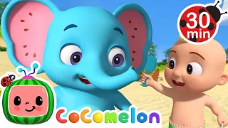 Balloon Beach 🏖️ | CoComelon Fantasy Animals 🐷 | Kids Learning Songs! | Sing Along Nursery Rhymes