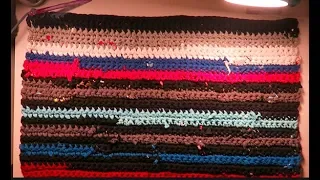 How To Crochet A Rag Rug With T-Shirt Yarn Tutorial