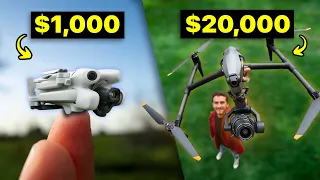 LEAST Expensive Vs. MOST Expensive Drone | DJI Mini 4 Pro Vs Inspire 3