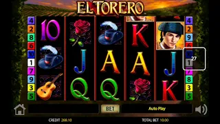 Online Casino Sunmaker El Torero mit Einsatz von 5 - 20Euro.