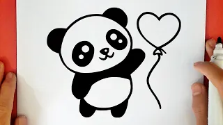 COMO DESENHAR UM PANDA KAWAII