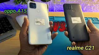 oppo A15 VS realme C21 bagus mana? || Design & Speed test