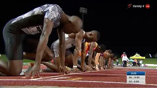 Ferdinand Omanyala Defeats Akani Simbine in 100m Final in Germiston | Video Curtesy of Super Sport