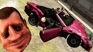 Will Niko's second kidnapping operation succeed ? In traffic at a speed of 9999999！ - GTA4