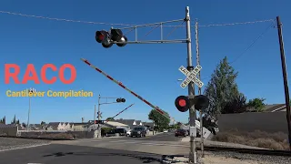 Railroad Crossing Compilation Of RACO Cantilevers, USA Railroad Crossings