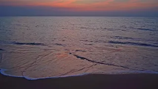 Post Sunset Glow on the Beach with Gentle Waves | Relaxing ASMR for Deep Sleep | 3 Hours in 4K UHD