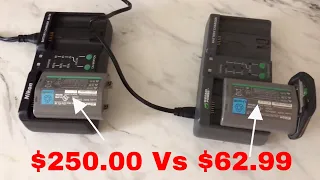 Wasabi Power Nikon D4 D5 charger clone Nikon Mh-26 Charger vs official OEM unit overview review