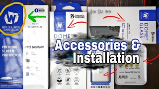 Samsung Galaxy S22 Ultra: Whitestone Dome Glass Installation and Accessories!!