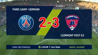 PSG VS Clermont 2-3 all goals and extended highlights 2023 last match #psg #messi 🏆
