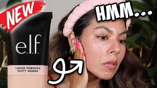 NEW!! ELF LIQUID PORELESS PUTTY PRIMER|| REVIEW + WEAR TEST ON OILY SKIN!IS IT WORTH IT….👀