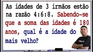 PROBLEMA DE MATEMÁTICA COM RAZÃO - Prof Robson Liers - Mathematicamente