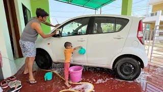 PapaBeta Car Washing / #Vlog-349 / Avinash Kujur