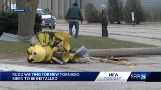 Iowa town to get new siren after the old one was destroyed by storms