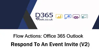 Office 365 Outlook Actions:  Respond To An Event Invite (V2)