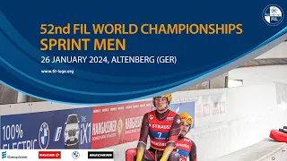 RELIVE - Sprint Men | 52nd FIL Luge World Championships 2024 - Altenberg (GER)