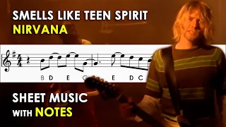 Smells Like Teen Spirit | Sheet Music wth Easy Notes for Recorder, Violin Beginners Tutorial Nirvana