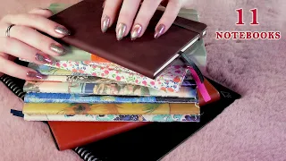 🎧ASMR Scratchy Tapping on 11 Notebooks / NO TALKING