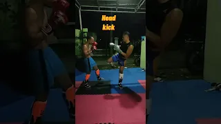 Kickboxing Head kick Combo #muaythai #kickboxing #mma #turorialbeladiri #beladiri