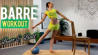 25 MIN BARRE WORKOUT || “Butt & Ball” Burn🔥 (intermediate level)