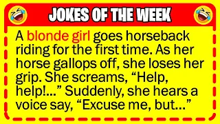 🤣 BEST JOKES OF THE WEEK! - A blonde girl tries horseback riding… (Discretion Advised) | Funny Jokes