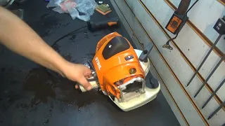 Stihl FS 561. Масло для цепи в двигателе