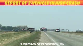 Report Of 2-Vehicle Injury Crash In Polk County, MN Saturday Afternoon * Awaiting Update