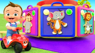 Learn Animal Names with Little Baby Fun Play Animals Heads Matching Wooden Toys Edu Videos For Kids