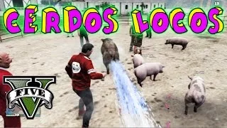 GTA V Online - CERDOS LOCOS!!! XDD - La Familia Cerduna - NexxuzHD