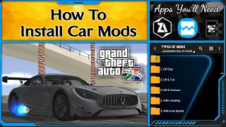 How To Install All Types Of Car Mods In GTA SA ANDROID | Dff Only, Dff + Txd, Handling, Auto Spoiler