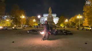 Уличное фаер-шоу в исполнении Infinity Flame