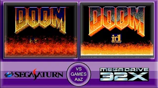 Doom VS Doom Resurrection - Sega Saturn VS SEGA 32X - Side By Side Comparison Graphics