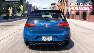 2021 Volkswagen Golf R - Forza Horizon 5 Gameplay ( steering wheel + shifter ) 4k60fps