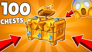 I OPENING 100 LEGENDARY CHESTS! UNLOCKED ALL 21 TANKS at level 15 in Hills of Steel