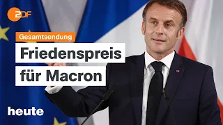 heute 19:00 Uhr 28.5.24 Friedenspreis für Macron, Galeria Karstadt Kaufhof, Waffen Ukraine (english)