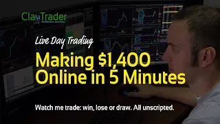 Live Day Trading: Making $1,400 Online in 5 Minutes