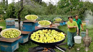 Harvesting Figs | Making Fig Jam, Dried Fig and Fig Dessert in the Village