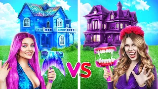 Tantangan Rumah Satu Warna! Putri Duyung vs Vampir!