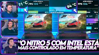 i5 12450H vs Ryzen 5 7535HS do Acer Nitro 5 no Forza Horizon 5