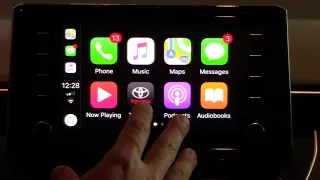How do I turn on Apple Car Play in a 2019 Toyota Corolla?