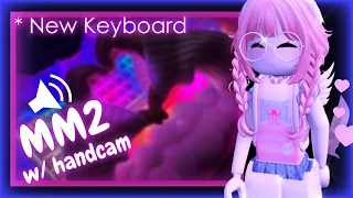 Roblox MM2 but It's Keyboard ASMR w/ *HANDCAM* ( + Unboxing *angel* Keyboard!)