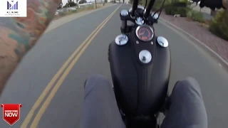 Handle Bars Break During Harley Wheelie