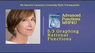 Advanced Functions 5.3 Graphing  Rational Functions