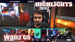 MSF vs FNC - Highlights | Week 8 Day 3 S12 LEC Summer 2022 | Misfits vs Fnatic W8D3